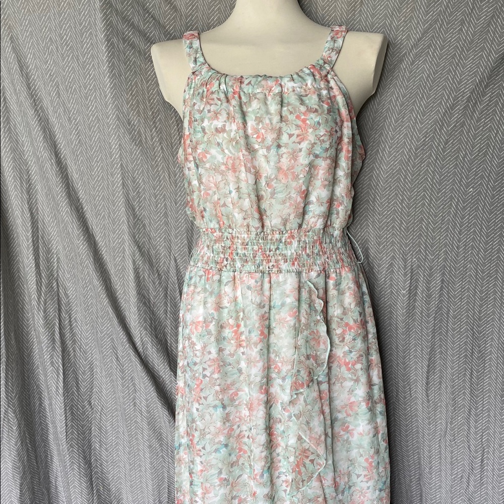 Cato Floral Ruffle Halter Dress